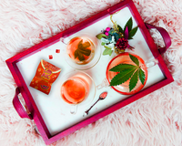 A tray with an array of LItty Vibes products