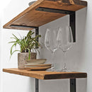 Rustic Thin Metal Bracket Shelf | 22cm Depth