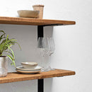 Rustic Thin Metal Bracket Shelf | 22cm Depth