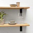 Rustic Thin Metal Bracket Shelf | 22cm Depth