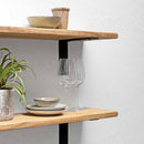 Rustic Thin Metal Bracket Shelf | 22cm Depth