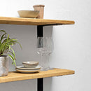 Rustic Thin Metal Bracket Shelf | 22cm Depth