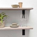 Rustic Thin Metal Bracket Shelf | 22cm Depth