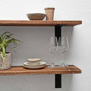 Rustic Thin Metal Bracket Shelf | 22cm Depth