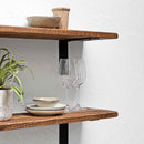 Rustic Thin Metal Bracket Shelf | 22cm Depth