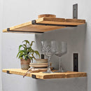 Rustic Inverted Metal Bracket Thin Shelf | 30cm Depth