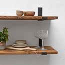 Rustic Inverted Metal Bracket Thin Shelf | 30cm Depth