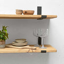 Rustic Inverted Metal Bracket Thin Shelf | 30cm Depth