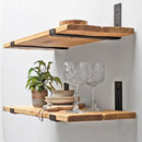 Rustic Inverted Metal Bracket Thin Shelf | 30cm Depth
