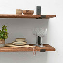 Rustic Inverted Metal Bracket Thin Shelf | 30cm Depth