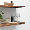 Rustic Inverted Metal Bracket Thin Shelf | 30cm Depth