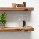 Rustic Inverted Metal Bracket Shelf | 15cm Depth