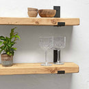 Rustic Inverted Metal Bracket Shelf | 15cm Depth