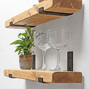 Rustic Inverted Metal Bracket Shelf | 15cm Depth
