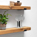 Rustic Inverted Metal Bracket Shelf | 15cm Depth