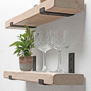 Rustic Inverted Metal Bracket Shelf | 15cm Depth