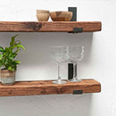 Rustic Inverted Metal Bracket Shelf | 15cm Depth