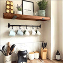 Rustic Inverted Metal Bracket Shelf | 15cm Depth