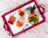 A tray with an array of LItty Vibes products 