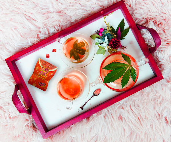 A tray with an array of LItty Vibes products 