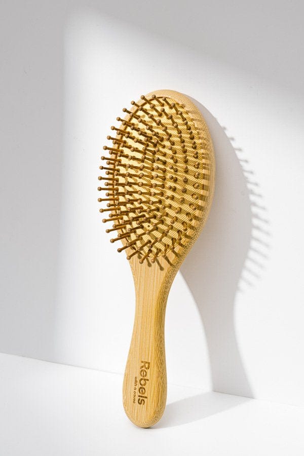 Bamboo Paddle Hairbrush (Round Head)
