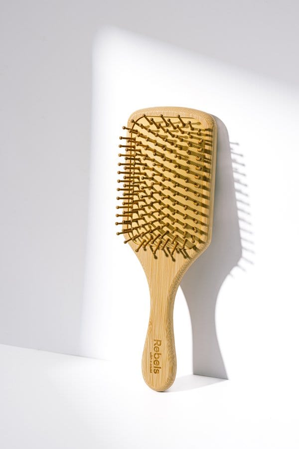 Bamboo Paddle Hairbrush (Square Head)
