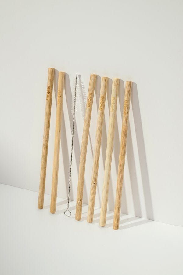Bamboo Drinking Straws (6 Straws)