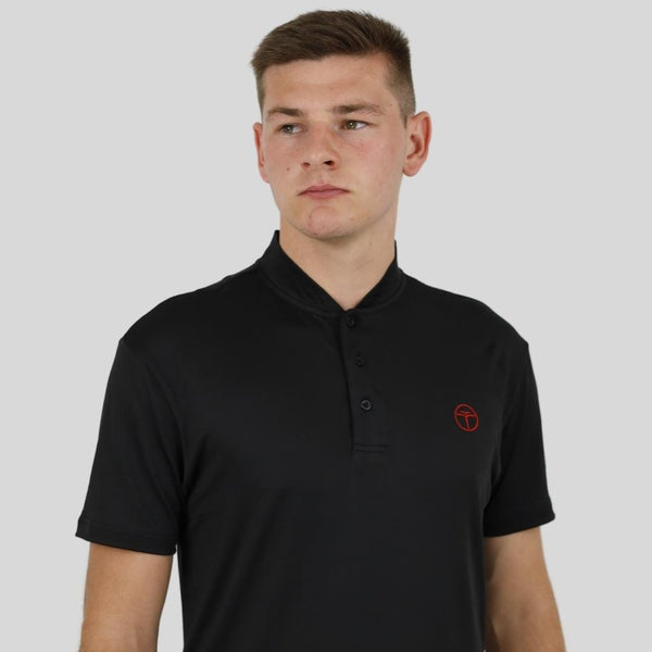 Collarless Black Polo Innovator