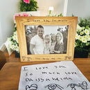 Personalised Photo Frame With Writing