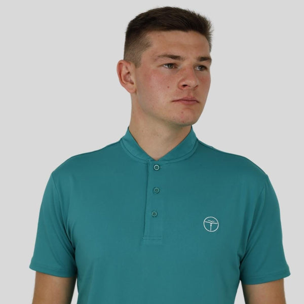 Collarless Teal Polo Innovator