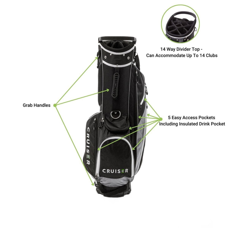 SB3 14 Way Divider Golf Stand Bag - Black/Red