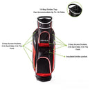 CB3 Deluxe Golf Cart Bag - 14 Way Divider - Black/Red