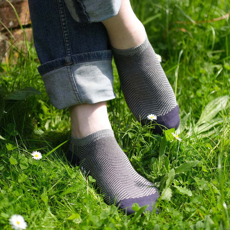 Lux Taylor Men's Trainer Socks - Grey