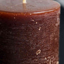 Rustic Pillar Candle | Cognac | Set of 2