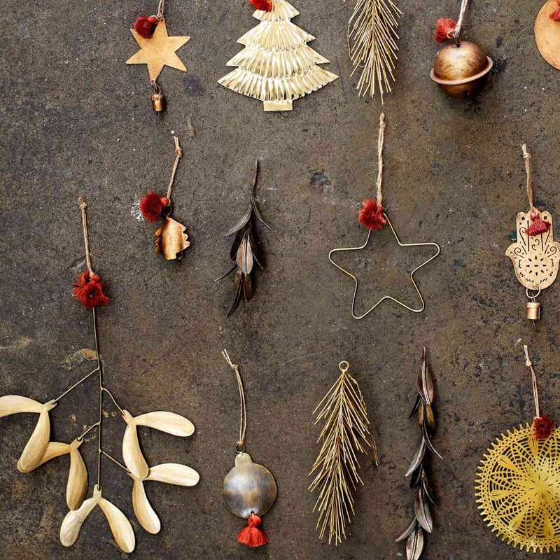 Hanging Brass Mistletoe