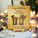 Best Seller - Personalised Wedding Welly Plaque