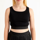 Girls Racer Top Black