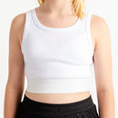 Girls Racer Top White