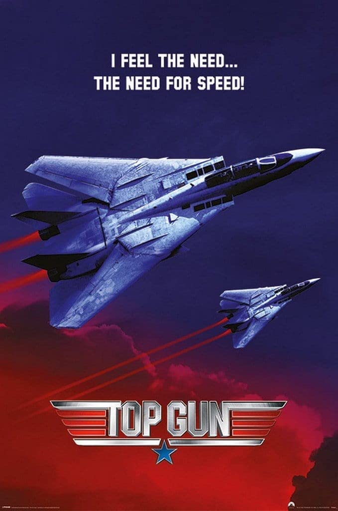 Top Gun Need For Speed Maxi Rolled Poster One Size