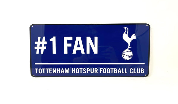 Tottenham Hotspur Football Club Official #No1 Fan Metal Sign