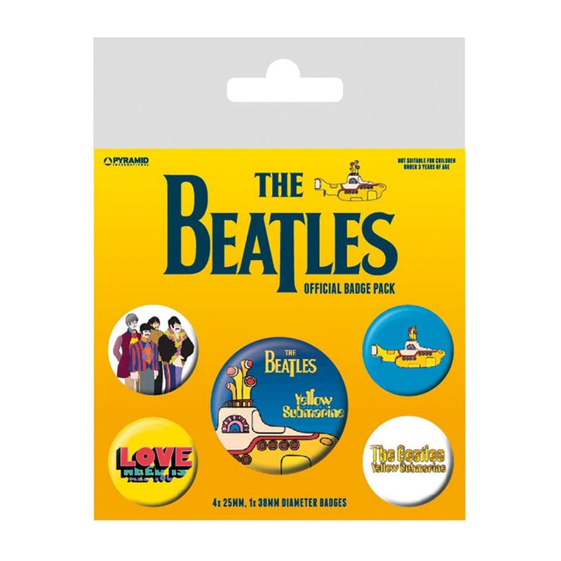 The Beatles Yellow Submarine Badge Set One Size