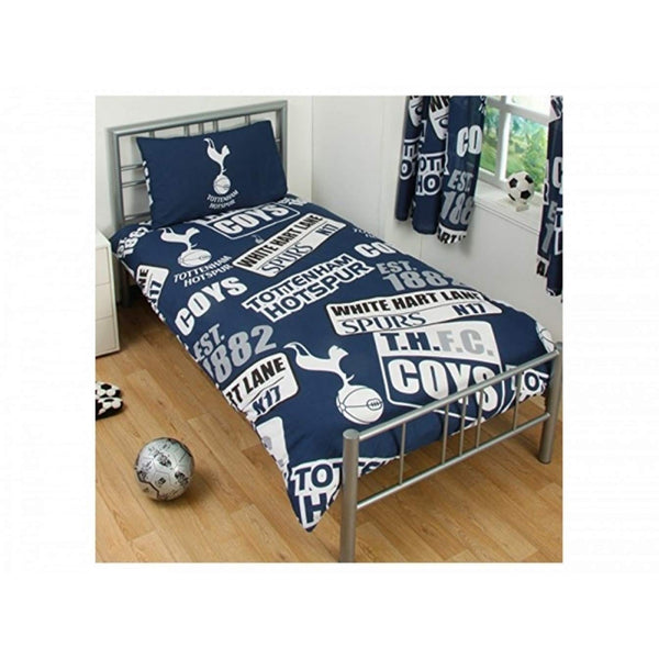 Tottenham Unisex Patch Single Duvet Set, Multi-Colour,Single