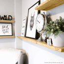 Rustic Thin Floating Shelf | 15cm Depth