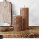 Rustic Pillar Candle | Camel | Set of 2