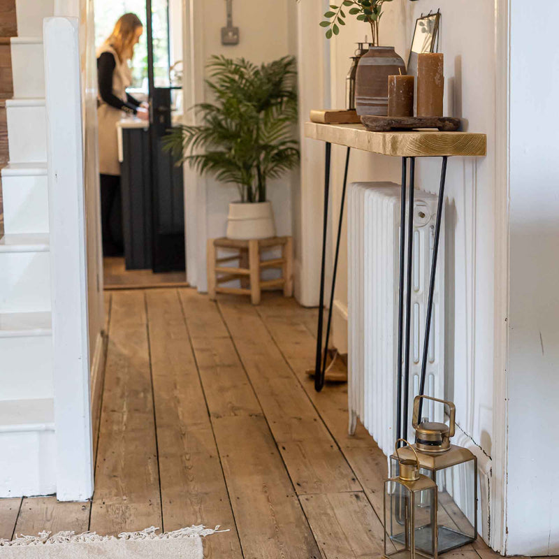 Rustic Console Table | Hairpin Legs