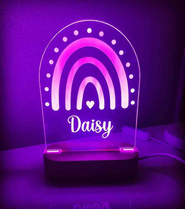 Personalised Light Box - Rainbow Design