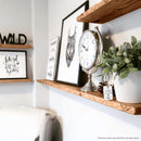 Rustic Thin Floating Shelf | 15cm Depth