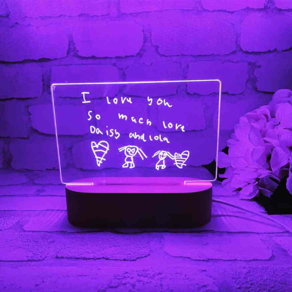 Personalised Lightbox With Drawing
