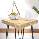 Rustic Side Table | Hairpin Leg