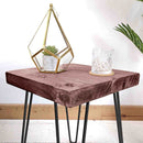 Rustic Side Table | Hairpin Leg